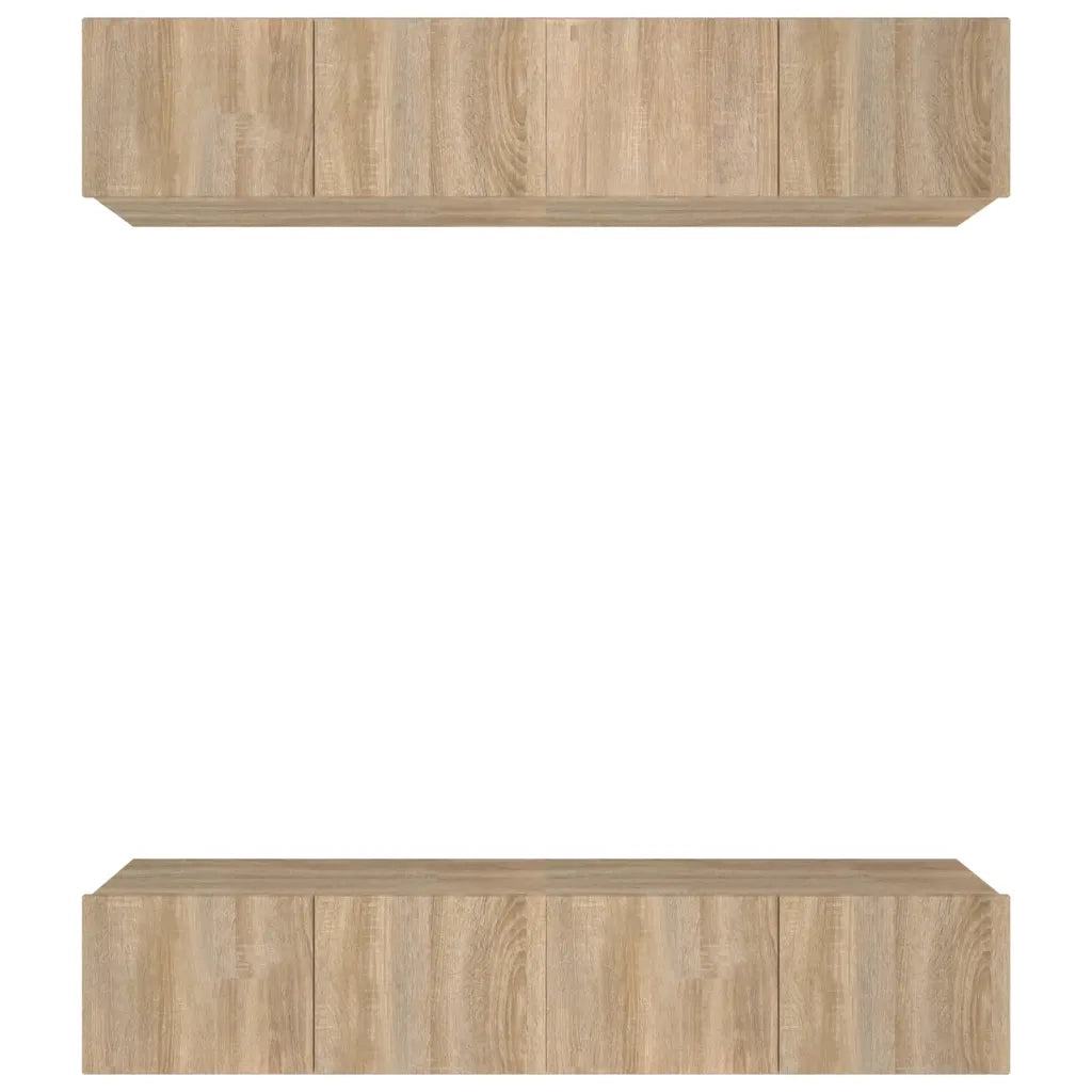 Mobili TV 4 pz Rovere Sonoma 80x30x30 cm in Legno Multistrato 3114184