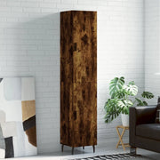 Credenza-Buffet-Armadio da cucina Rovere Fumo 34,5x34x180 cm in Legno Multistrato 207430