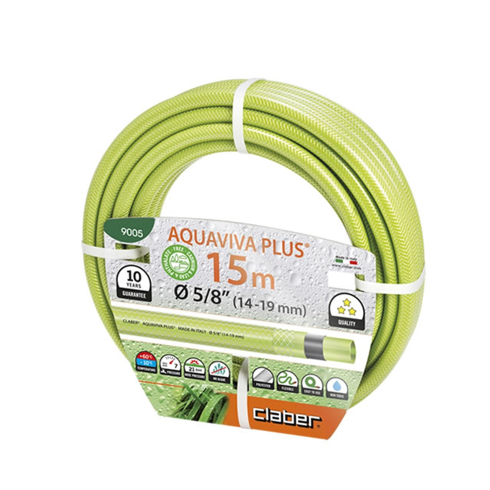 Claber 9005 tubo irrigazione aquaviva plus 5/8 (14-19 mm) 15 metri
