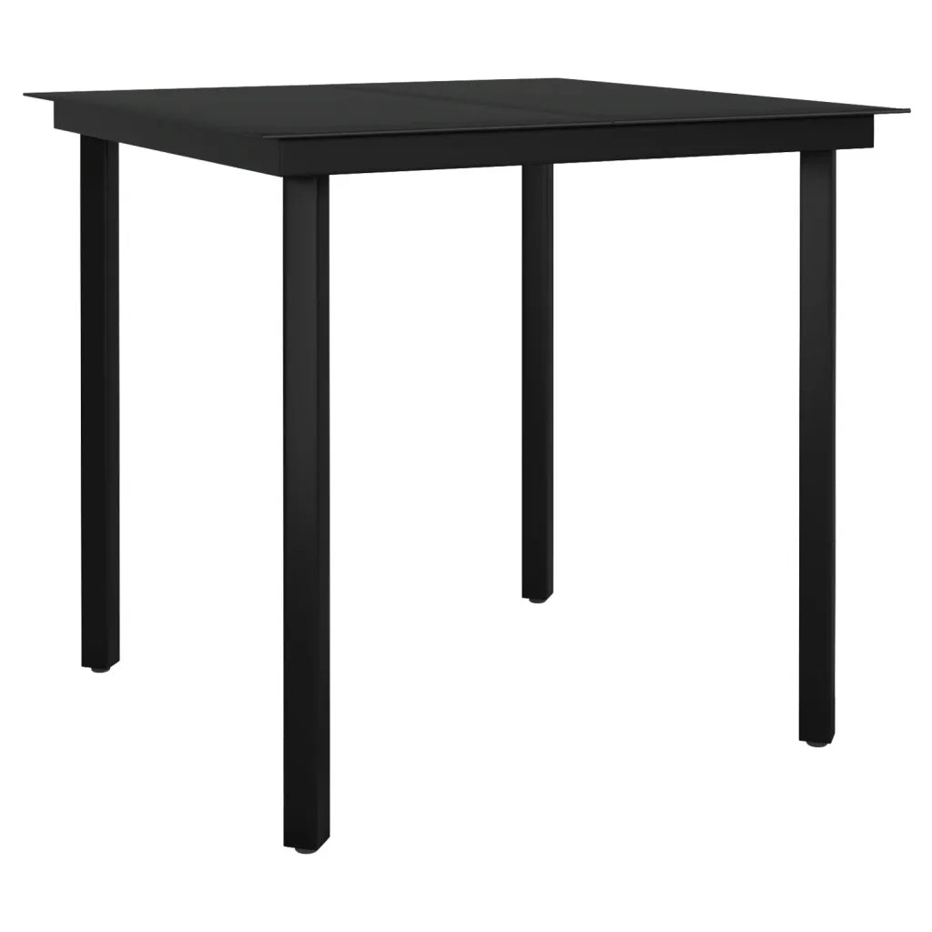 Set Mobili da Pranzo per Giardino 3 pz Nero 3099149