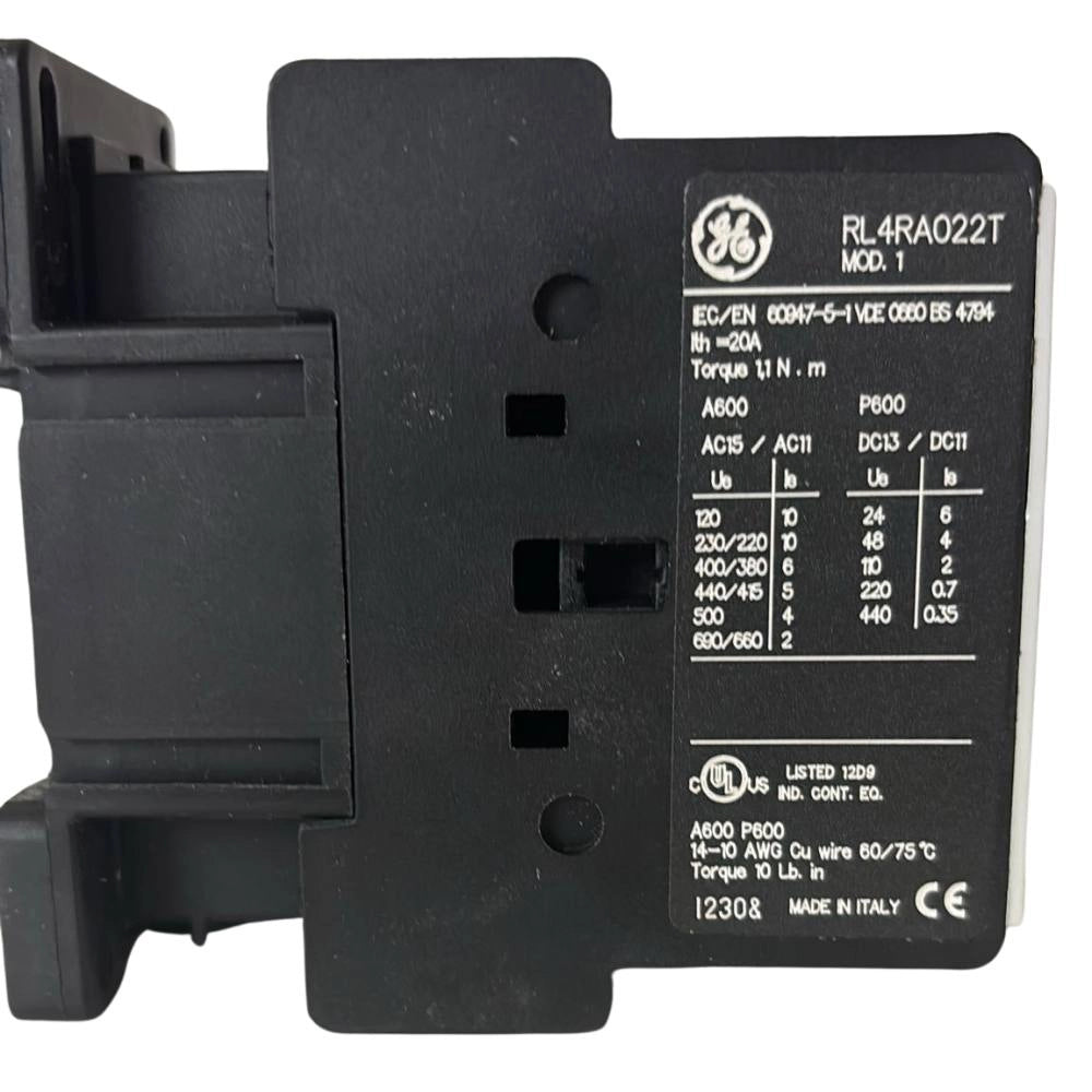 Relè ausiliario ge power rl4ra022t5 2na 2nc 220v ac guida din