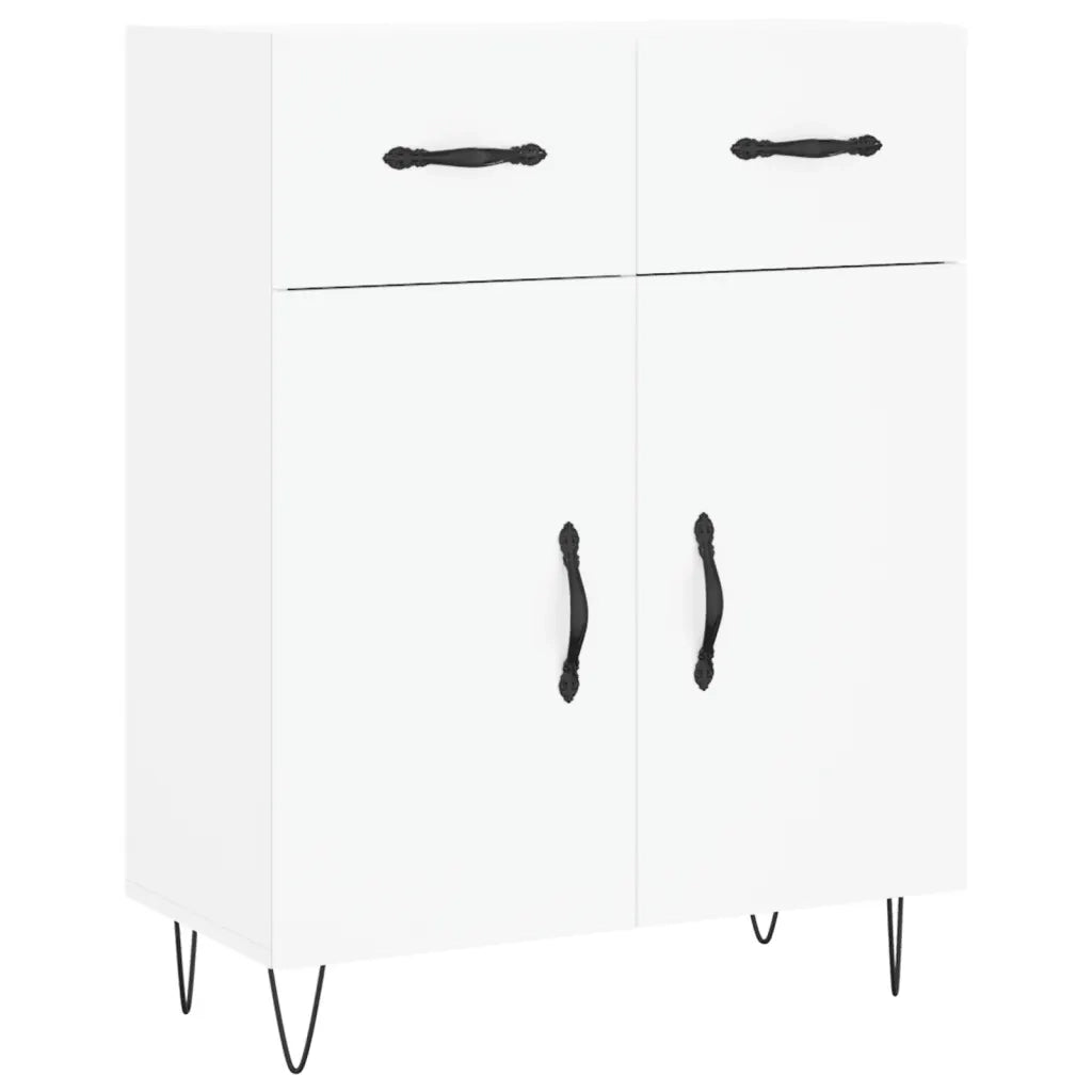 Credenza | Madia | Buffet da pranzo | Armadio da pranzo Bianca 69,5x34x180 cm in Legno Multistrato
