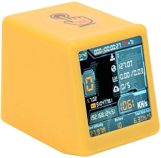 Mineratore di Criptovalute con Alta Hashrate 1060 KH/s - Display Intelaiuto 1,54 pollici - Installazione Facile - Orologio da Desktop - Adatto per Bitcoin/Dogecoin - Minatore di Criptovalute