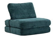 Poltrona Letto Faster Petrolio - Design 2-in-1, trasforma il relax in comfort, 80x100x80 cm - Arredo Moderno