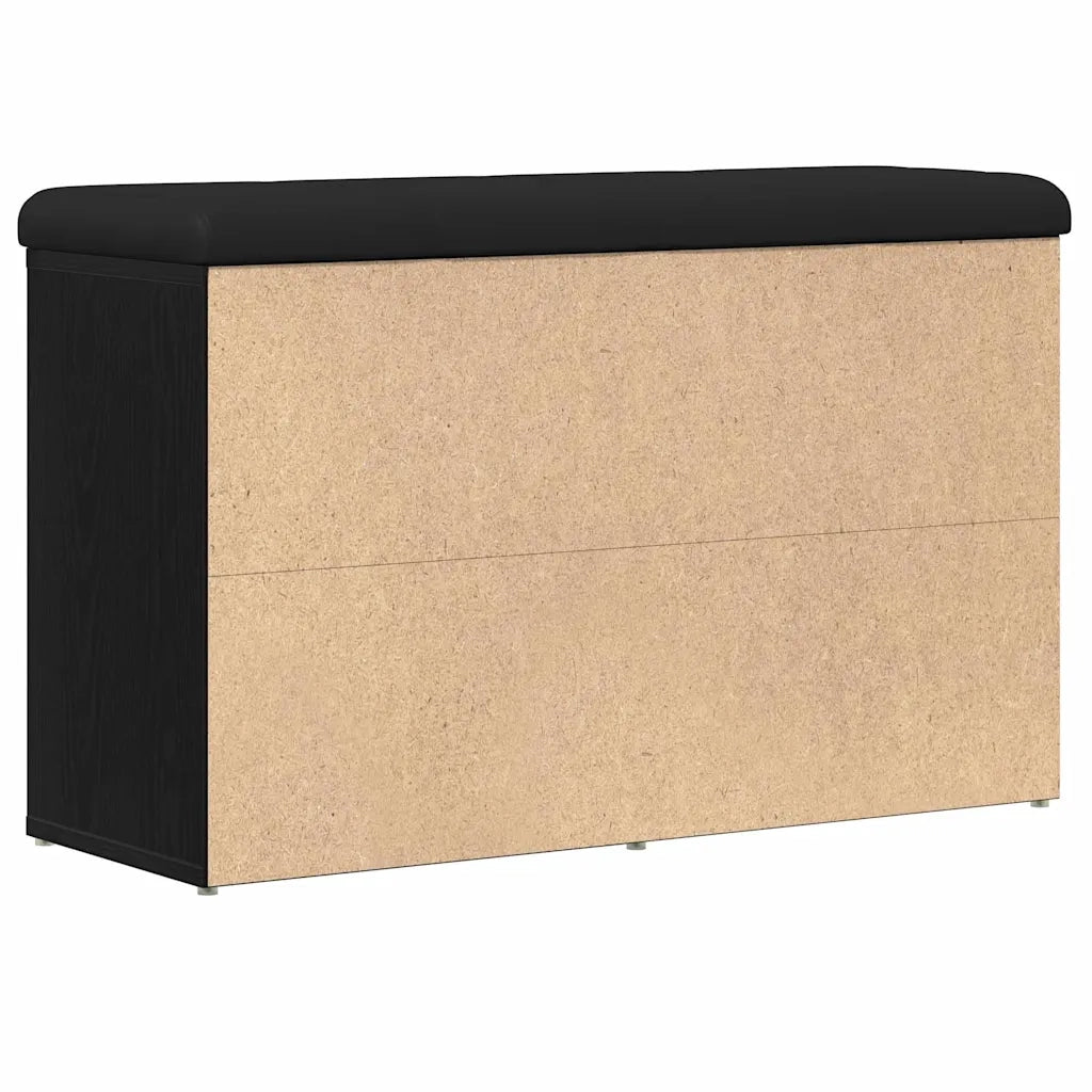 Panca per scarpe Nero 82 x 32 x 50 cm Legno ingegnerizzato 862987