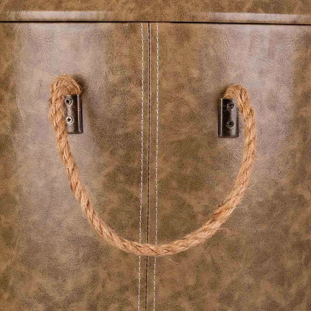 Sgabello in legno e tela grigio d40x42h