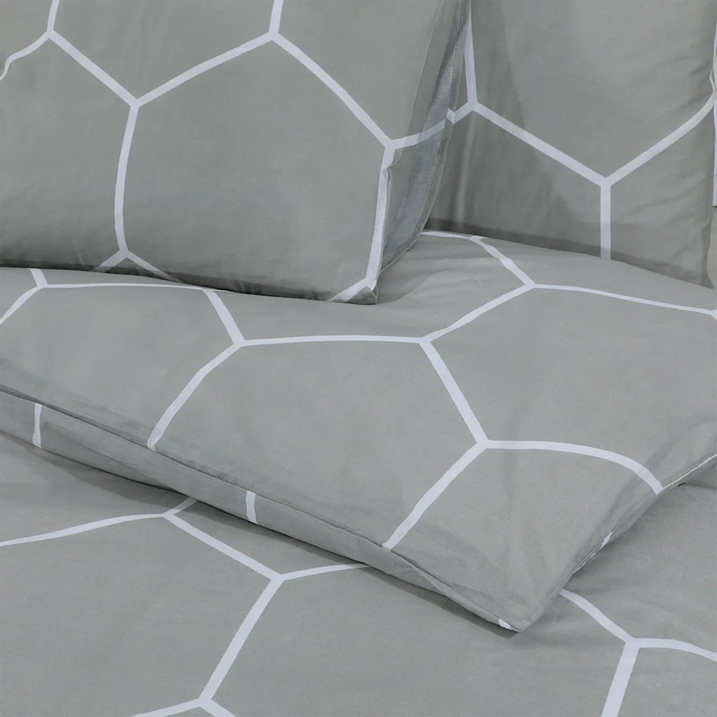 Set Copripiumino Grigio 140x200 cm in Cotone CFW4499268