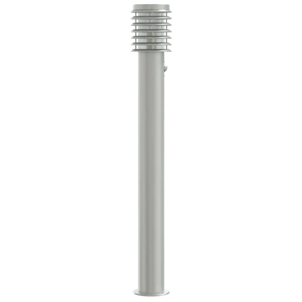 Lampada da Terra per Esterni Sensore Argento 110 cm in Acciaio 4006367
