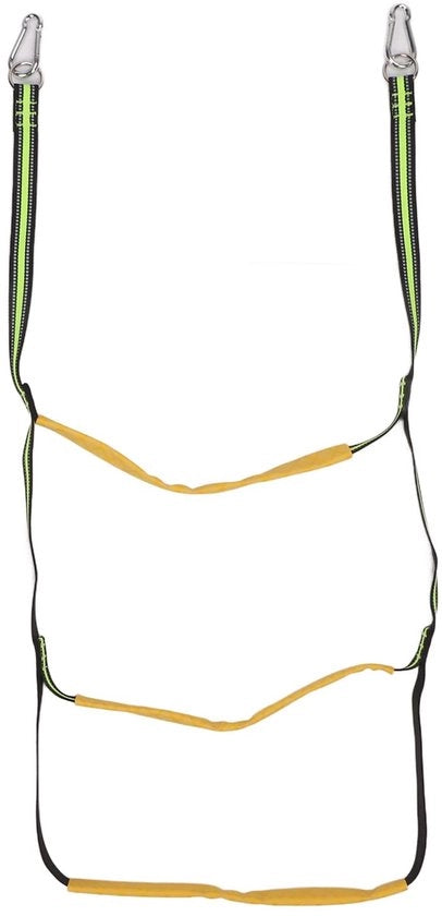 Scala Portatile 3 Gradini - Opaca - Leggera - Nylon - Resistente ai Raggi UV - Adatta per Basi Inflabili - Scala per Barche