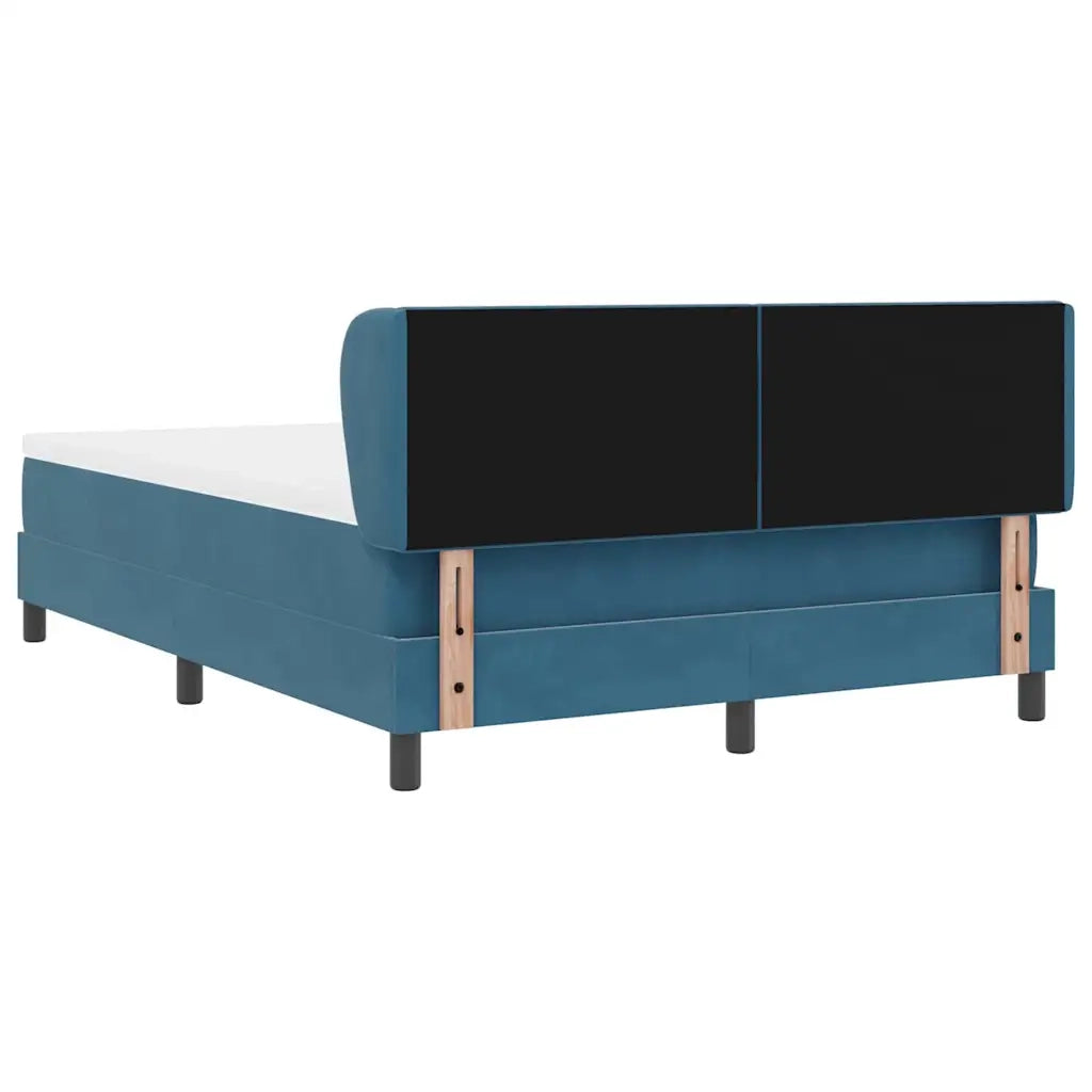 Letto a molle con testiera Blu scuro 160 x 200 cm Velluto 3340452