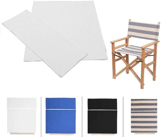 Set di protezione per sedile in tela - 1 set - Bianco - Dimensioni 53 x 20 cm / 53 x 41 cm - Copertura per sedile