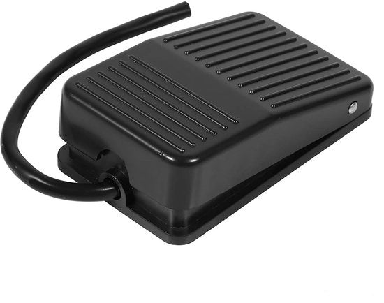 Macchina da cucire con pedale, interruttore di accensione/spegnimento in plastica, 220V/380V, nero, con cavo di 10cm, superficie antiscivente