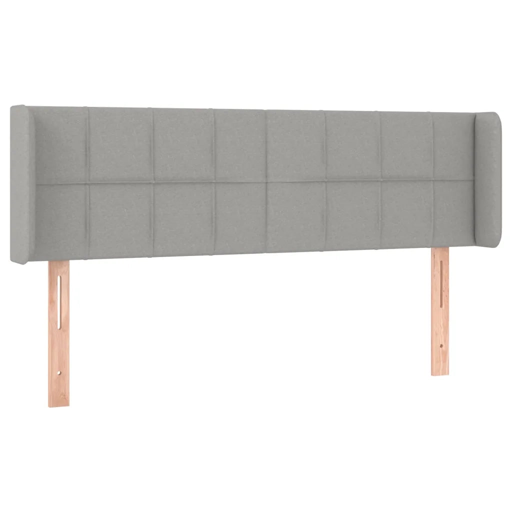 Testiera | Testata Grigio Chiaro a LED 147x16x78/88 cm in Tessuto