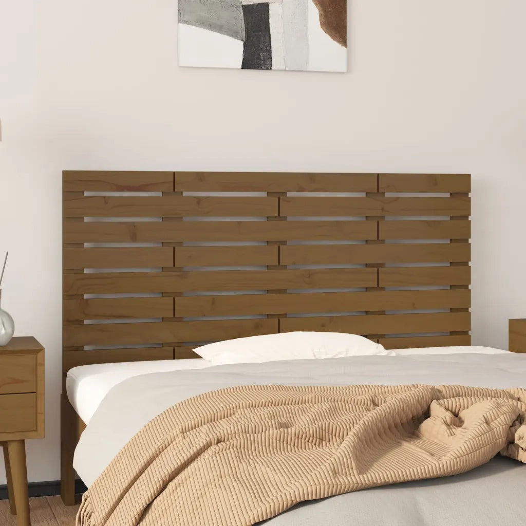 Testiera | Testata da Parete Ambra 146x3x63 cm in Legno Massello di Pino