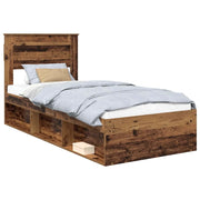 Letto singolo | Letto per adulti | Struttura del letto Legno vecchio 100 x 200 cm Pino massello