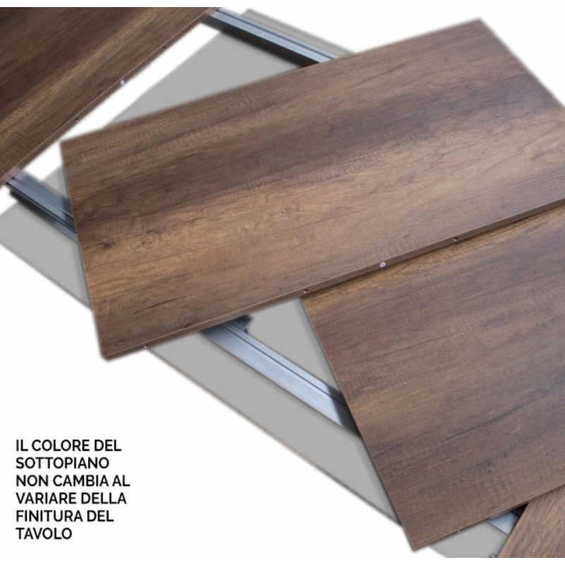 Tavolo allungabile 90x180/440 cm Volantis telaio gambe 4 colori (A) - Noce
