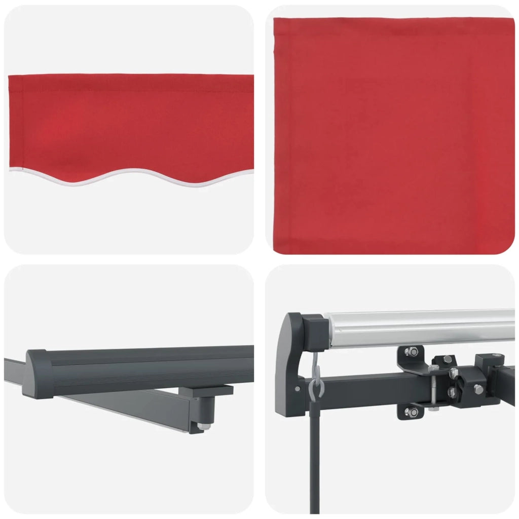 Tenda Retrattile Rosso 300 x 250 cm Tessuto 3330146