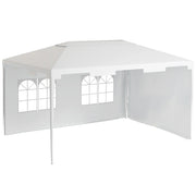 Gazebo Giardino 395x295x255 cm Sgonfiabile Esterno con 2 Finestre Anti-UV per Terrazza Patio Bianco ¨C zephmum