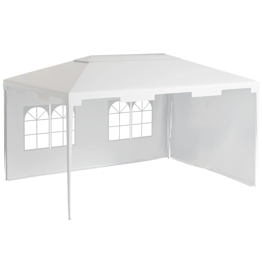 Gazebo Giardino 395x295x255 cm Sgonfiabile Esterno con 2 Finestre Anti-UV per Terrazza Patio Bianco ¨C zephmum