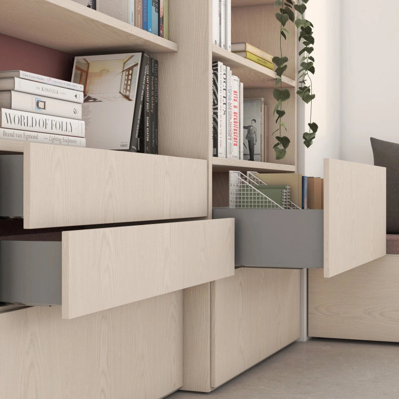Cassetto esterno Vertex con regolazione 3D altezza 131mm, 40kg, profondità 450mm, Acciaio, Grigio antracite