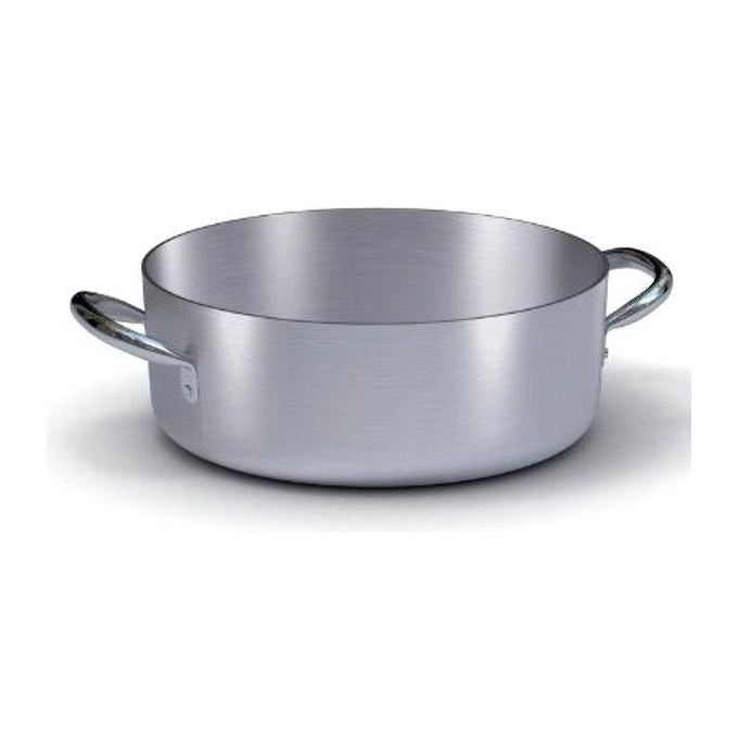 Ballarini 1000200 Serie 7000 Casseruola Bassa Professionale 2 Manici Alluminio 40 cm 16,6 Lt colore Grigio