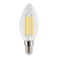LAMPADA LED C.TORTIGLIONE ST35 serie Filament Trasp, E14, 6W,FA320°,2700K,220Vac,LM806,RA 80,35*97mm