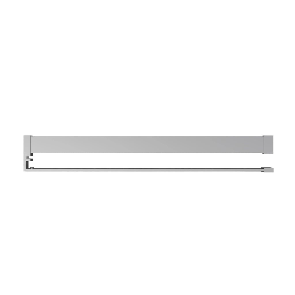 Mensola Doccia per Parete Doccia Walk in 90 cm Alluminio Cromo Lucido Porta-asciugamani Adattabile Vetro da 8 mm