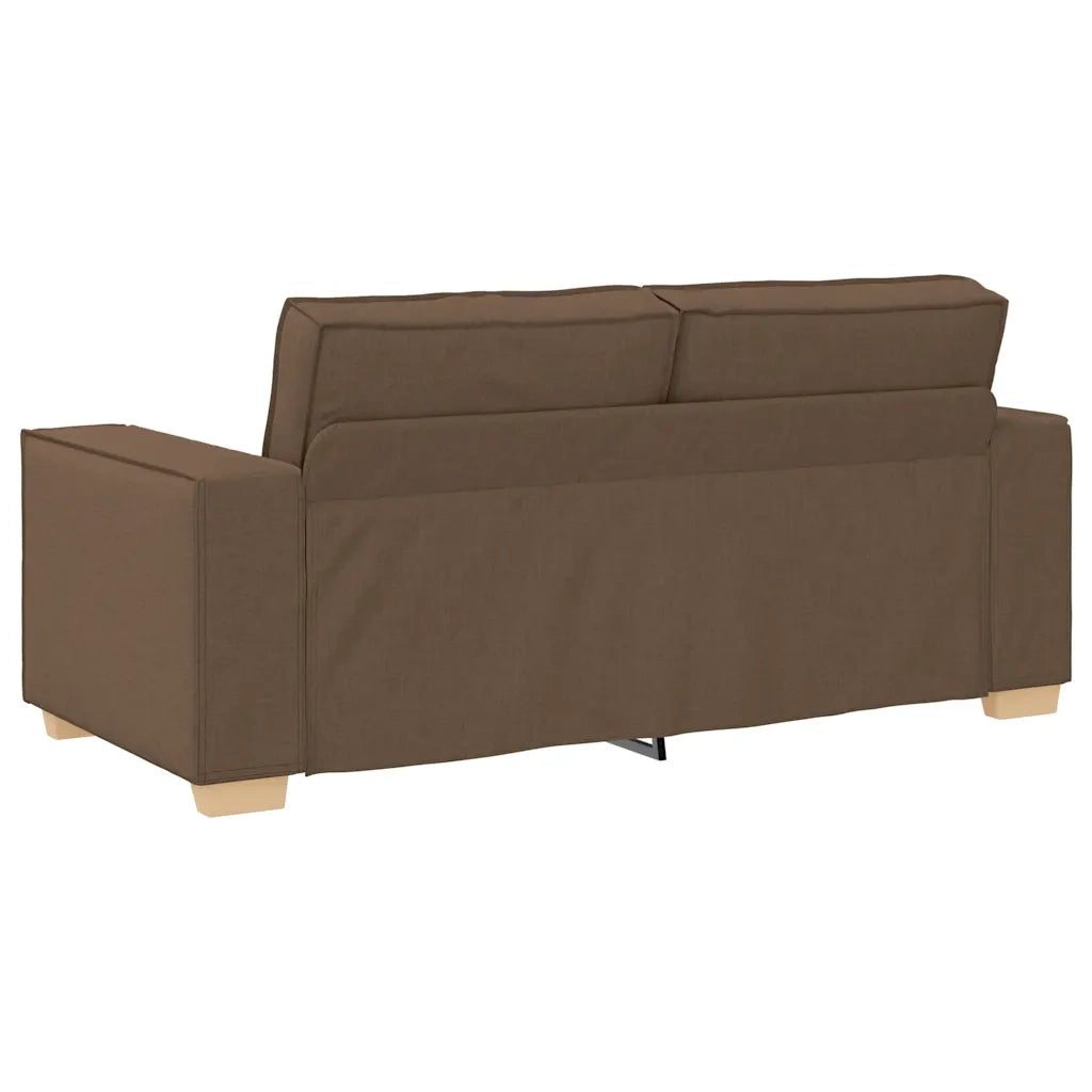 Divano a 2 Posti-Sofa 2 Posti Marrone 140 cm Tessuto