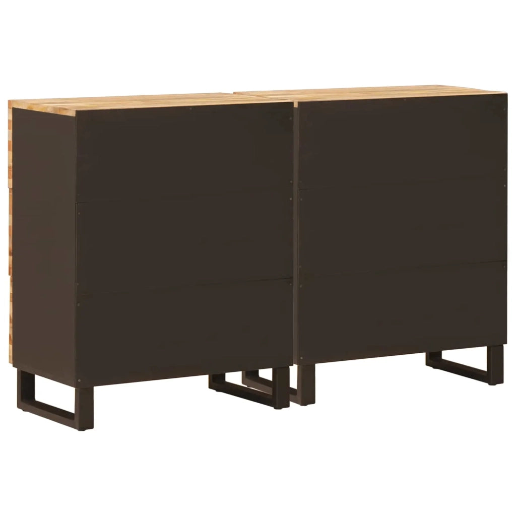 Credenza 2 pcs Marrone 60 x 33 x 75 cm Legno di mango massello