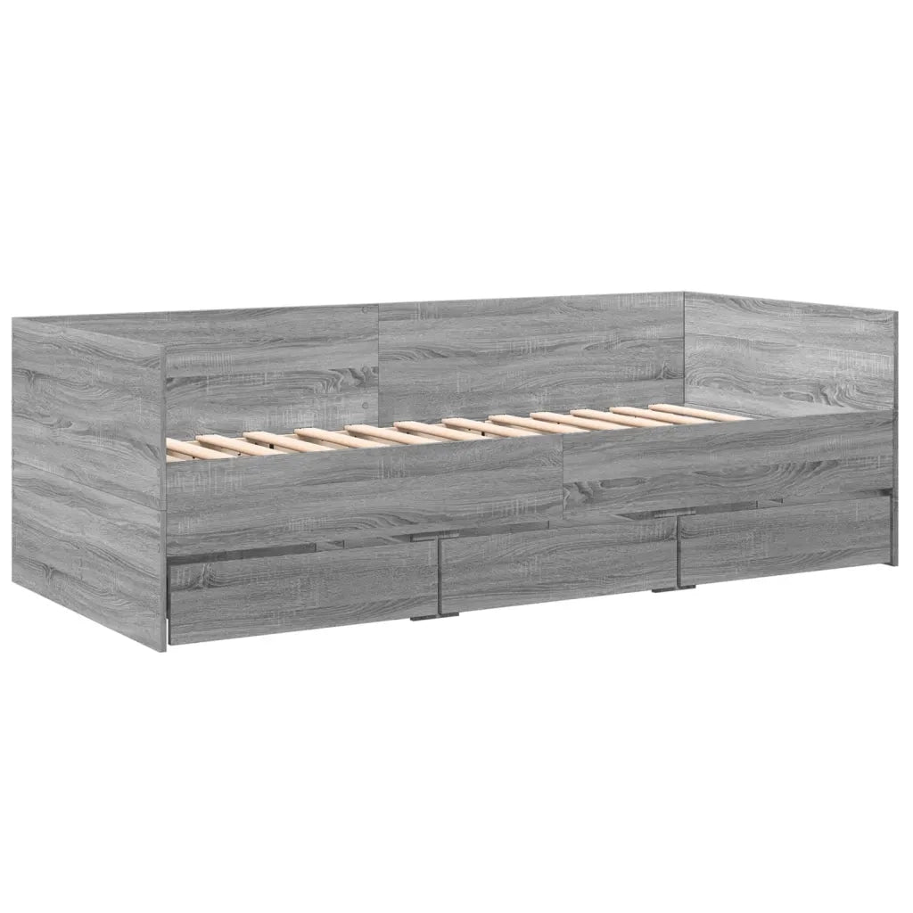 Divano Letto con Cassetti senza Materasso 100x200 cm