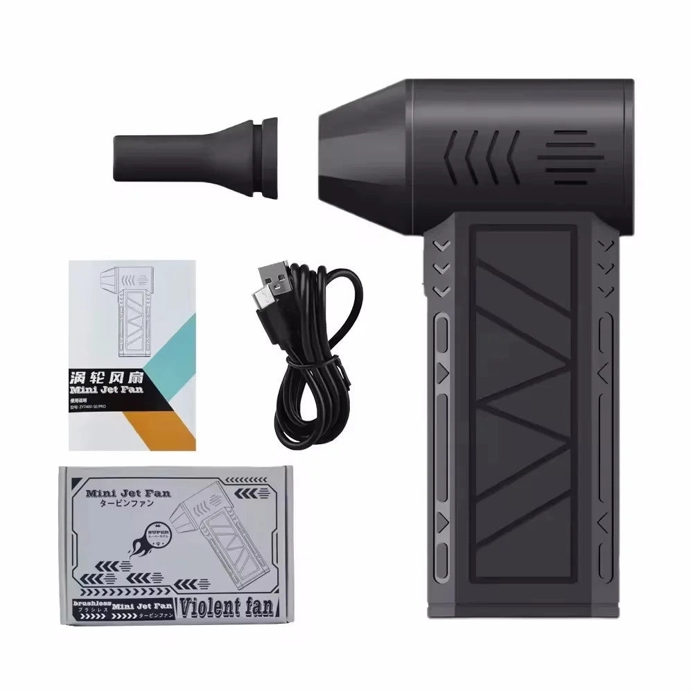 Trade Shop - Mini Soffiatore Aria Compressa Turbo Design Compatto Portatile Pulizia Polvere Pc Tastiere -