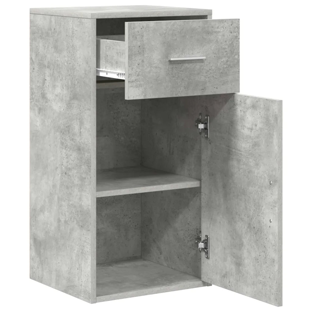 Credenza con cassetto Grigio cemento 38 x 34 x 75 cm 869549