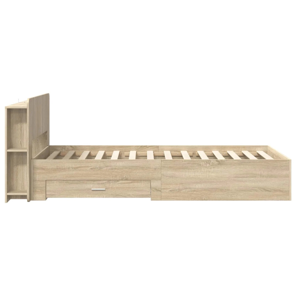Telaio del letto con storage Rovere Sonoma 75 x 190 cm 3433700