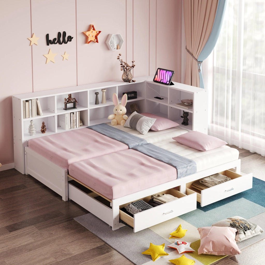 Divano letto con funzione letto massello in legno 180x190 cm