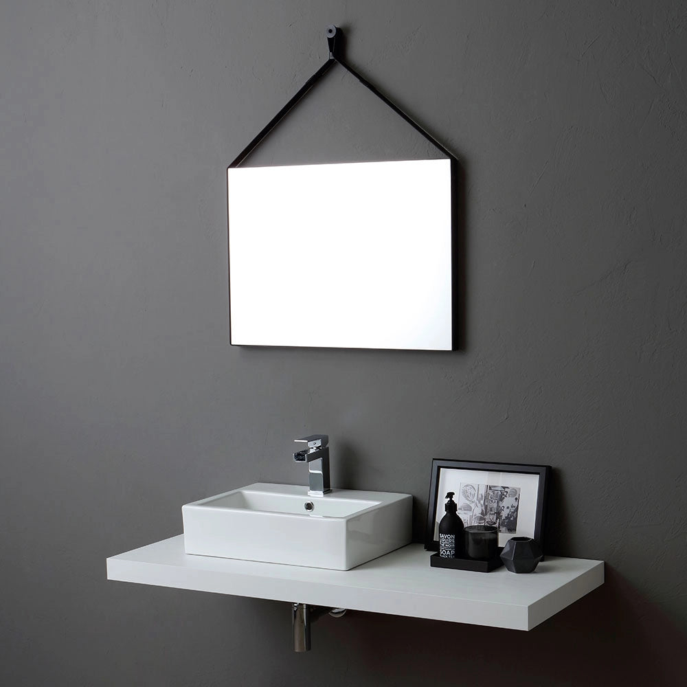 Specchio rettangolare 70x50 con cornice nera
