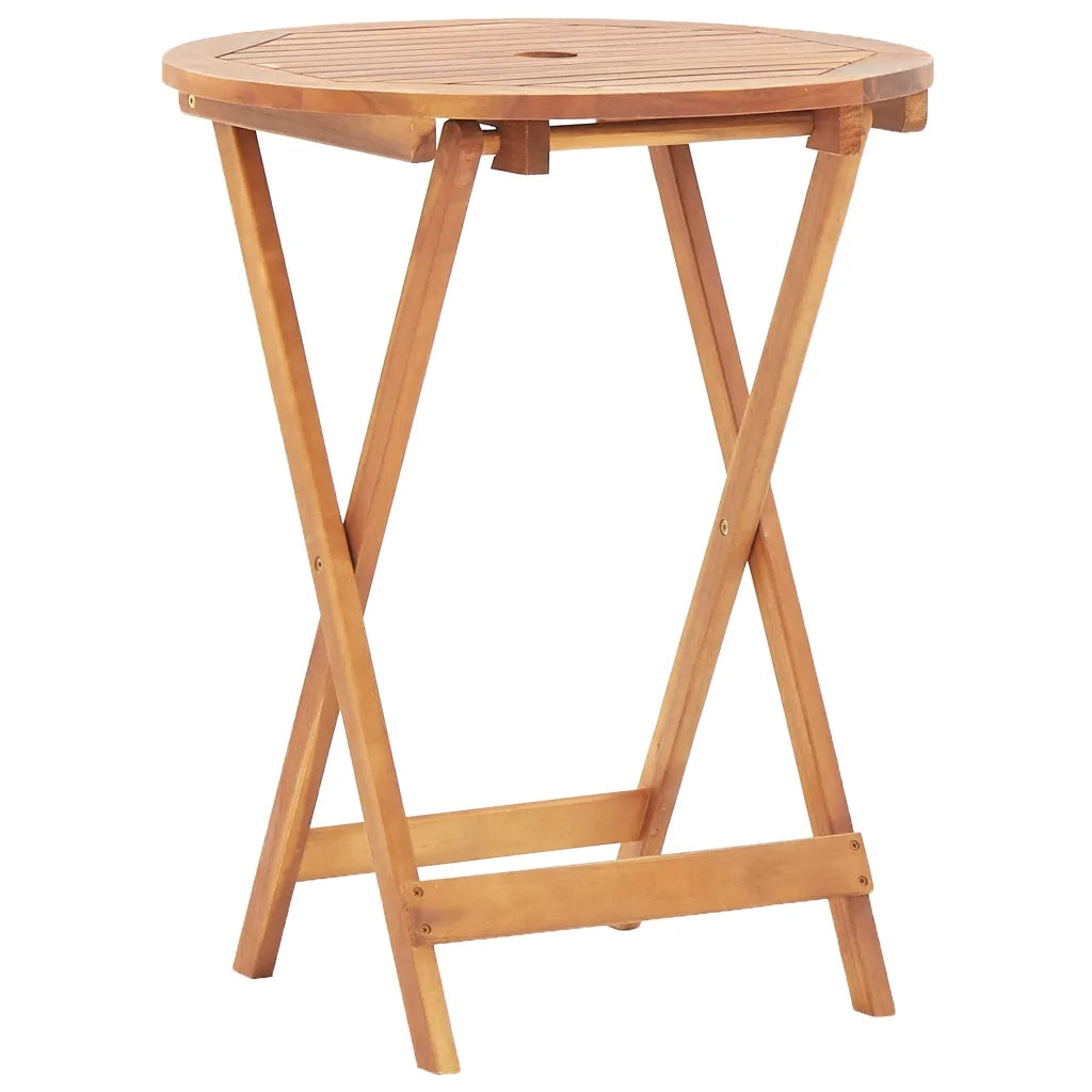 Set da Bistrot 3 pz Motivo Foglie in Tessuto e Legno Massello
