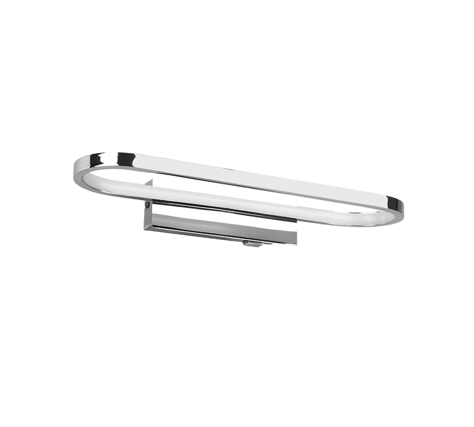 Applique LED, metallo, cromo, 40x7,5x14,8 cm, Gianni