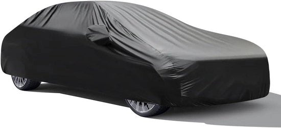 Cappotto auto - Protezione della superficie - Impermeabile - Copertura elastica per auto - Garage sotterraneo - Esposizione auto - Interno e esterno - Nero