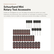 Accessorio per strumento rotativo mini - Set di 102 pezzi - Anello e tamburo per abrasione e taglio - Multifunzionale