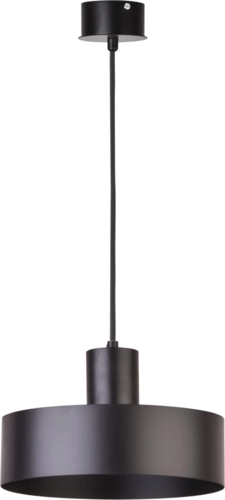 Lampada a sospensione Sigma Rif nera metallo Ø25 E27