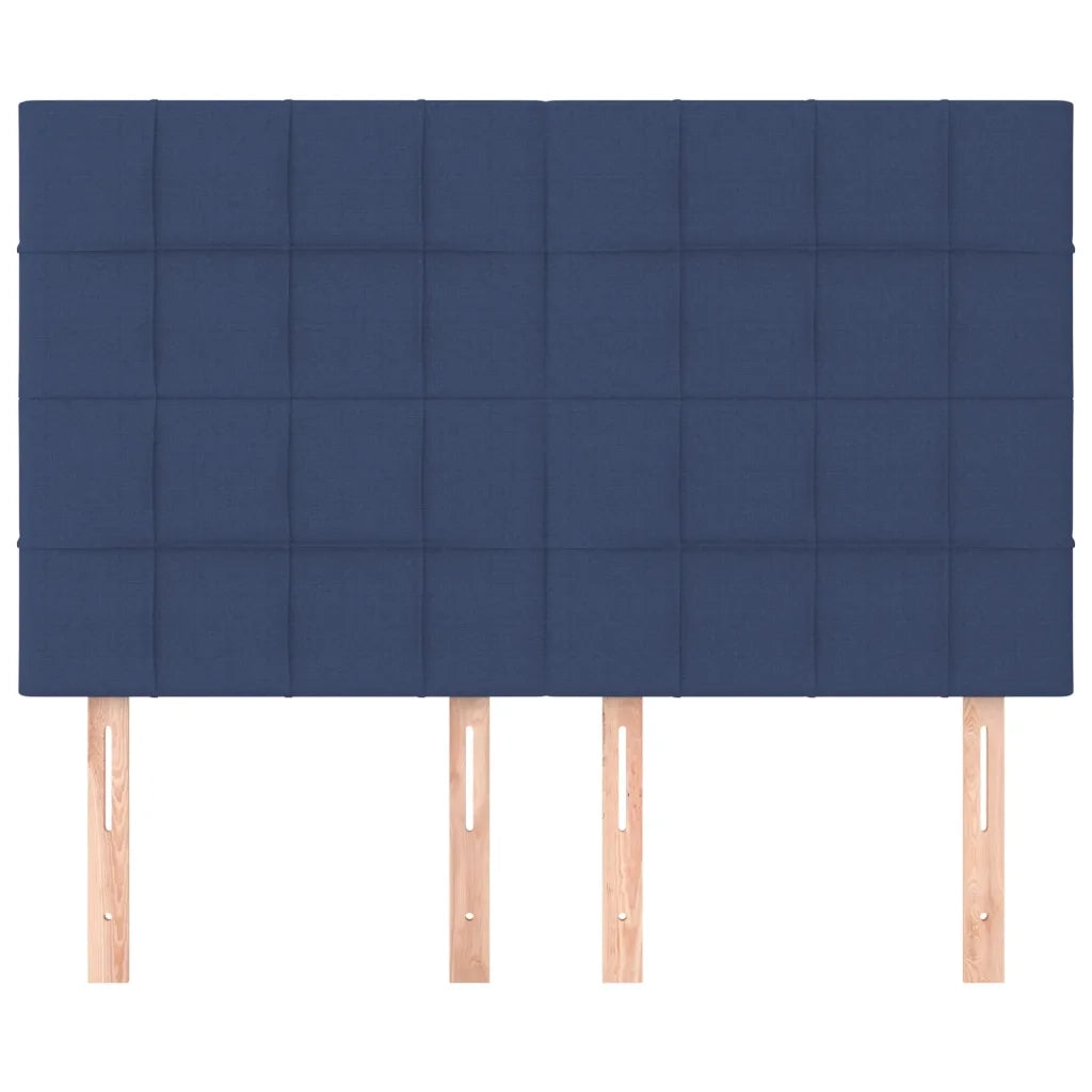 Testiera | Testata Blu 144x5x118/128 cm Tessuto