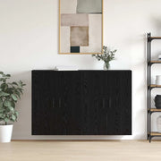 Mobiletto a muro 2 pcs Rovere Nero 69,5 x 34 x 90 cm