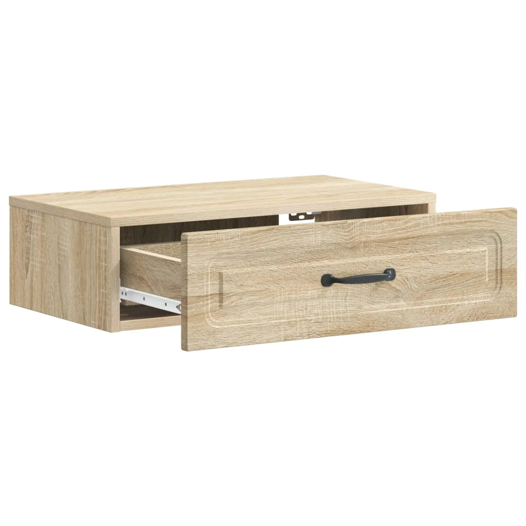 Tavolino da Parete Laterale Rovere Sonoma 59 x 34,5 x 17 cm 899337