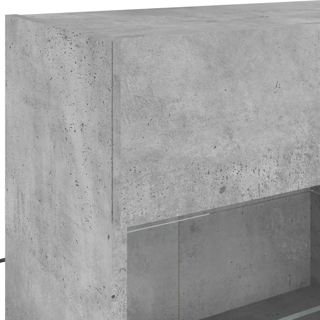 Mobile TV a Parete | Armadietto TV | Mobile Porta TV con Luci LED Grigio Cemento 98,5x30x60,5 cm