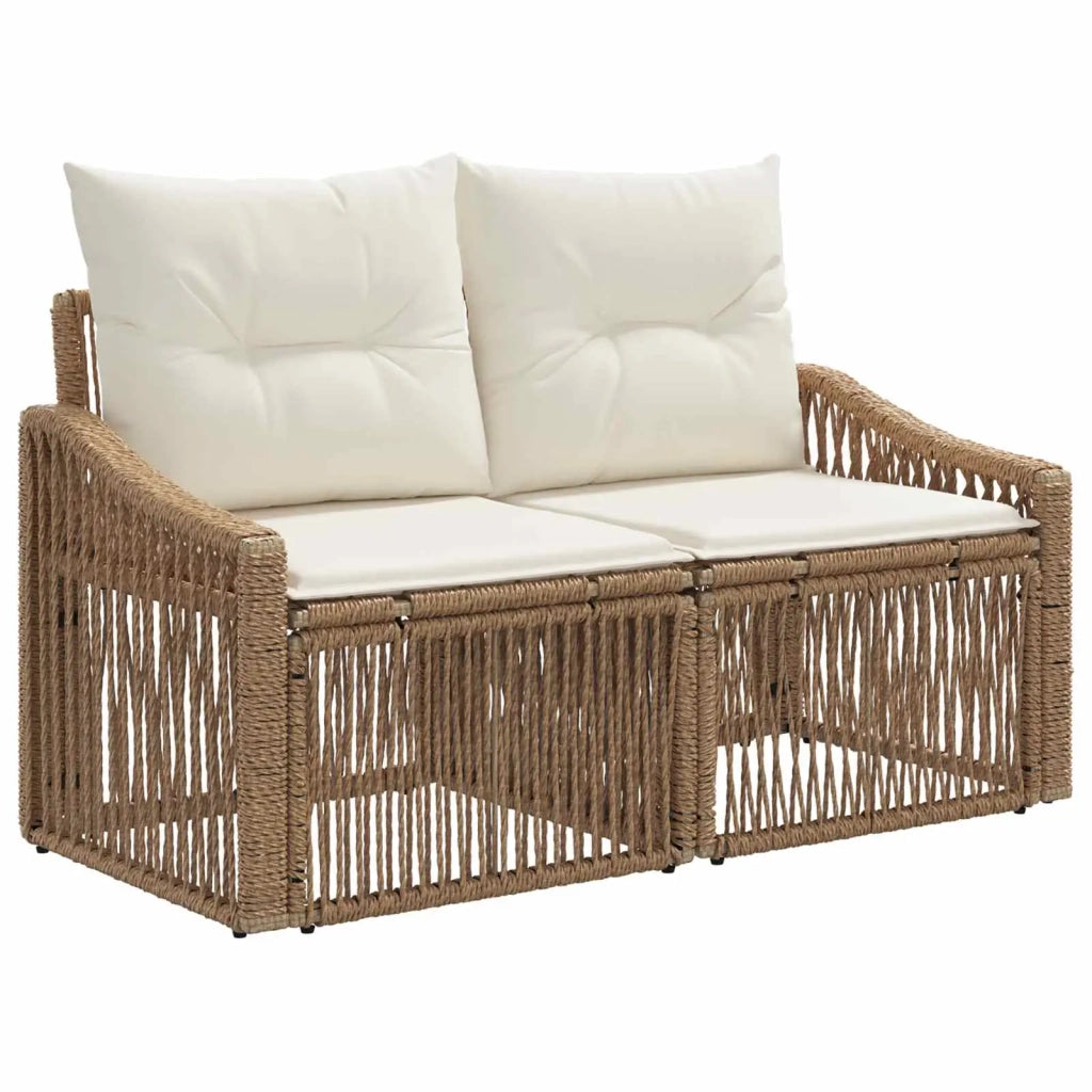 Set Divano da Giardino 8 pz Beige polyrattan 3435945