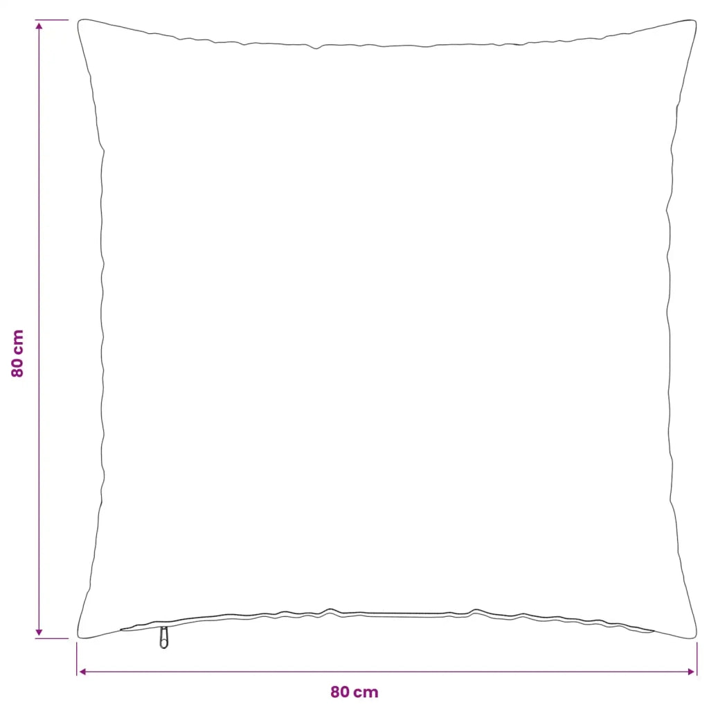 Federa 6 pcs HEERLEN Crema 80 x 80 cm Fleece PV 913724