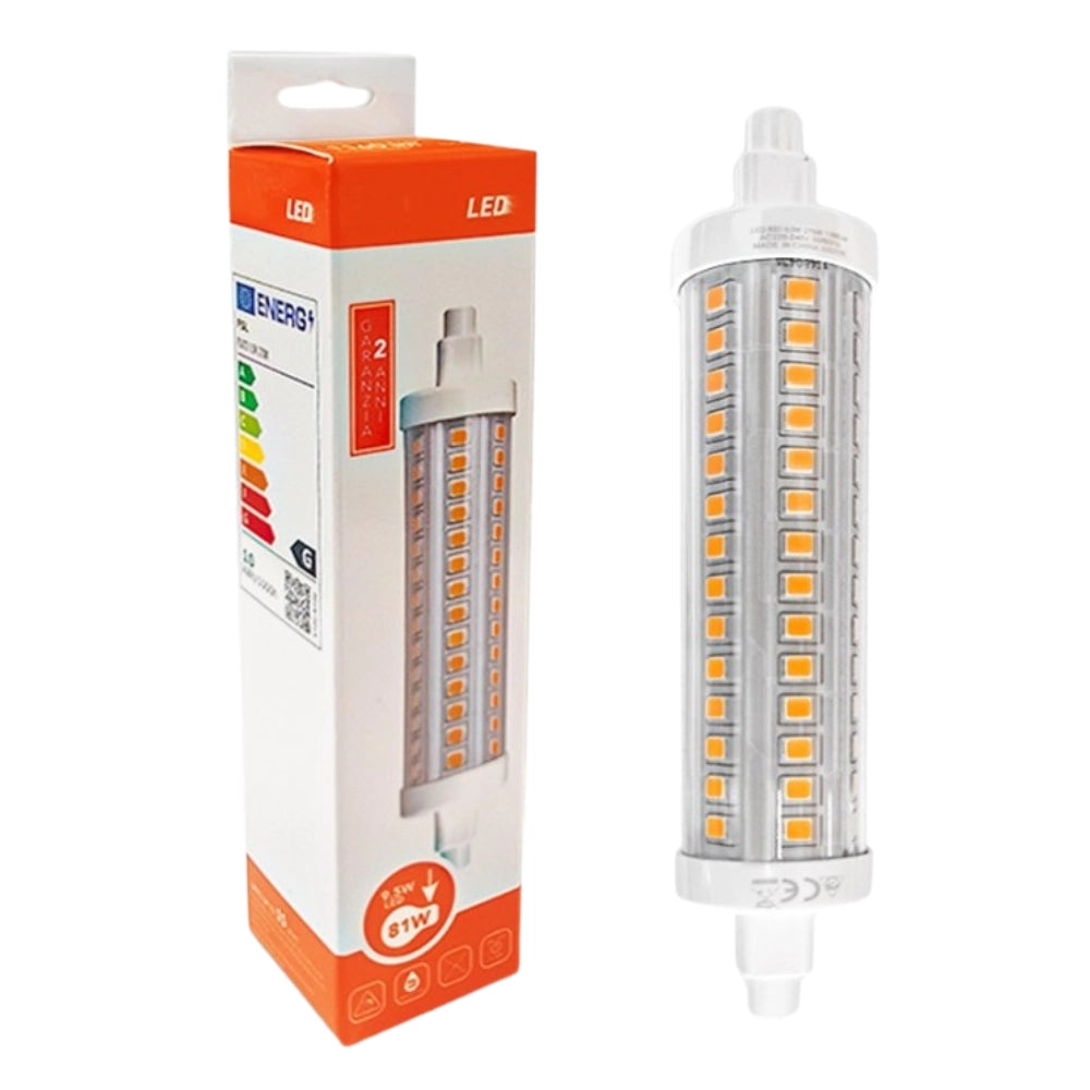 Fsl lampada led r7s 4000k attacco r7s per ambienti domestici e professionali *** potenza 9,5w, confezione 1