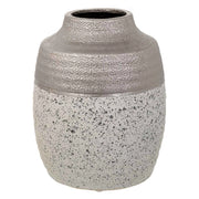 Vaso in ceramica argento 16x16x20h