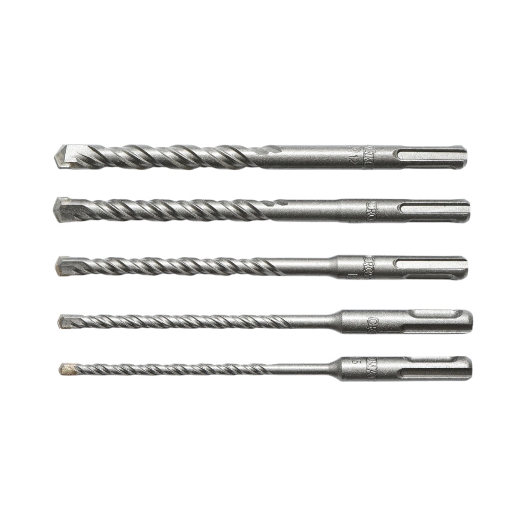 Set di punte da trapano SDS Crownman da 5 pezzi per calcestruzzo, muratura, mattoni