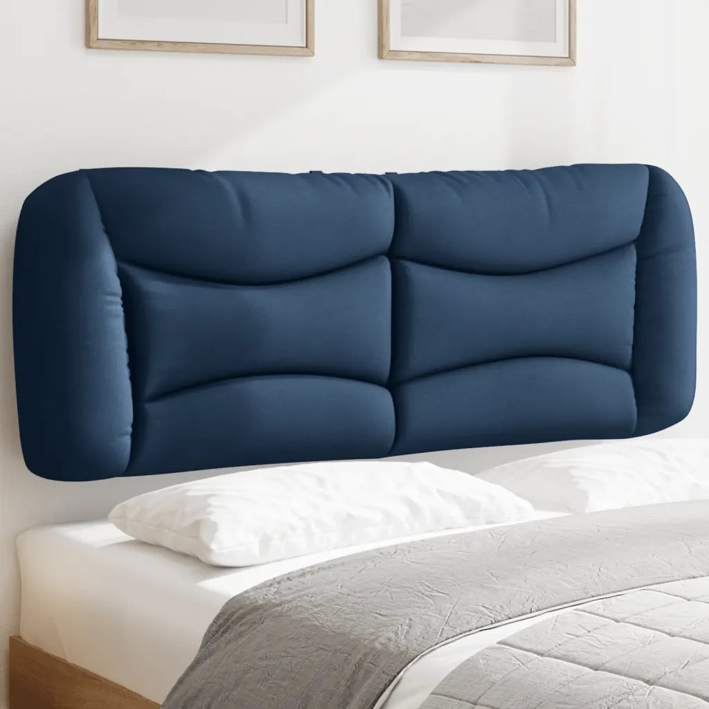 Cuscino Testiera Hvar Blu 140 cm in Tessuto 374582